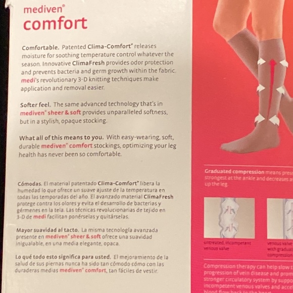 Mediven comfort medical compression stockings physicians recommended closed toe - Picture 9 of 10